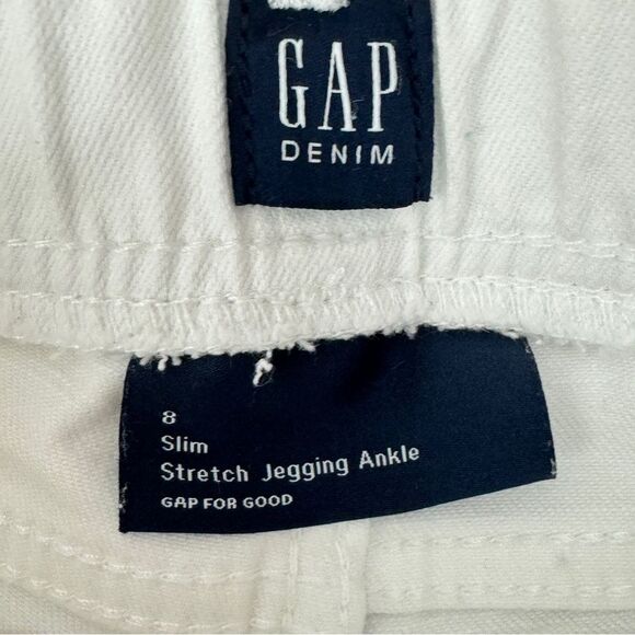 Gap Kids White Slim Stretch Jegging Ankle Length Denim size 8 - Picture 4 of 9